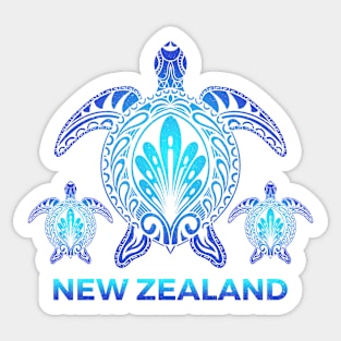 Vintage New Zealand Ocean Blue Sea Turtle Souvenirs Sticker